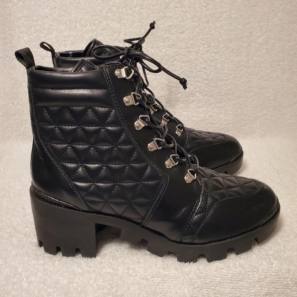 Schutz Cory Quilted Platform Boots